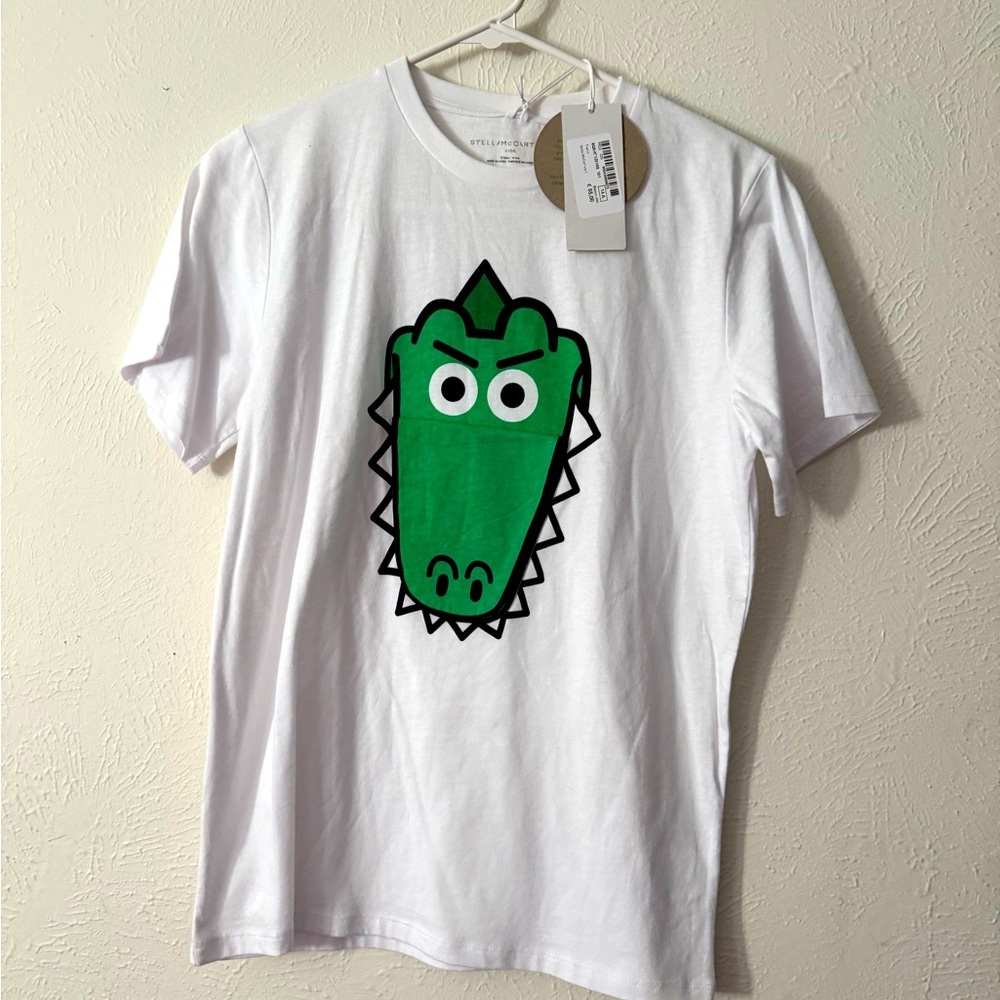 Stella McCartney White Tee with Green Graphic